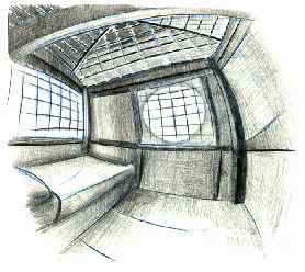 Concept sketch of the bedroom